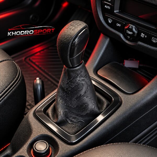 Embossed Dragon Gear Shift in Red Light